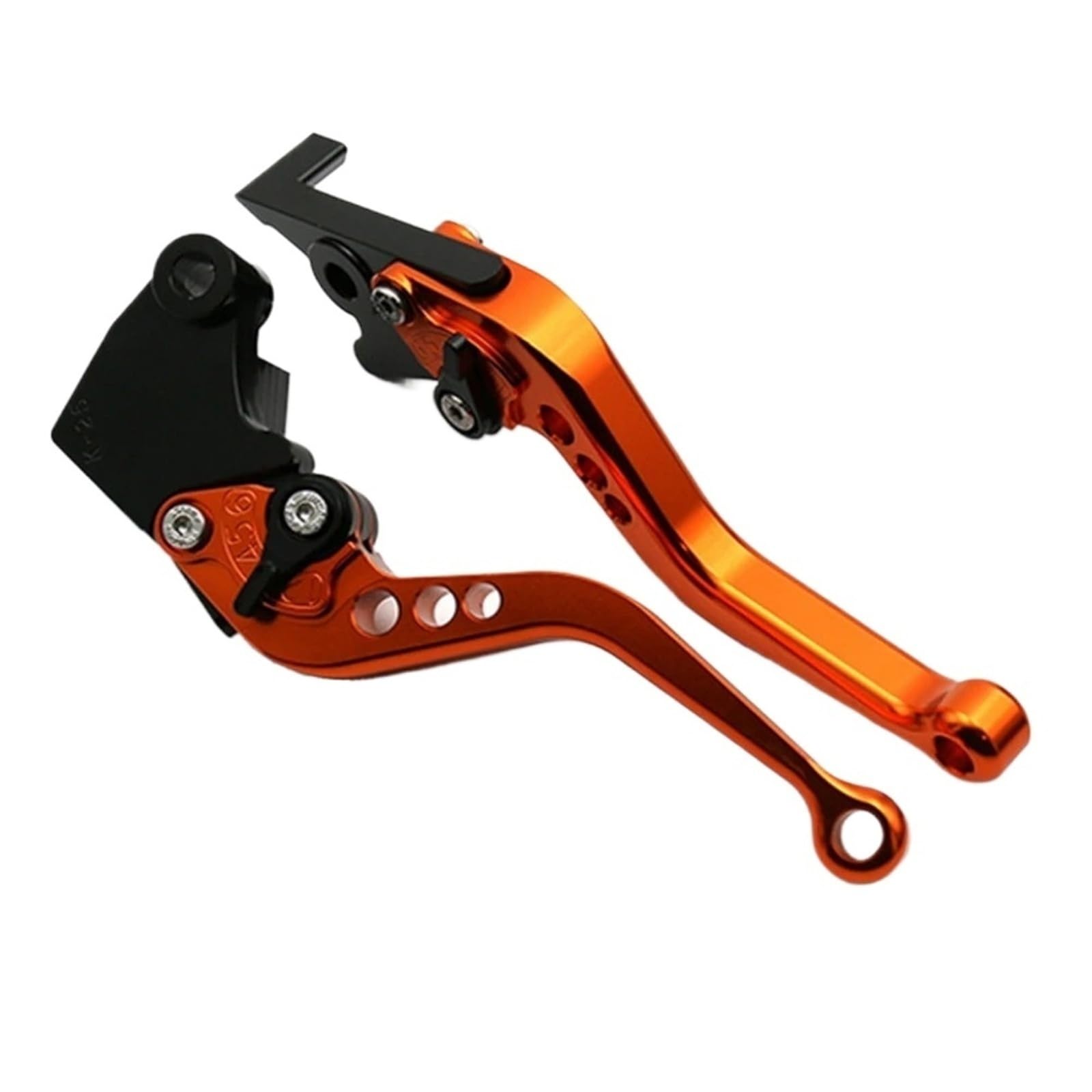 Kkmnaif Orange Short Motorcycle Brake Lever Clutch Short Clutch Brake Levers Adjustable For Zx6r/636 Zx10r Z1000 Z750r Z1000sx/N-Ja 1000 Motorcycle Brake Lever(Orange Short)