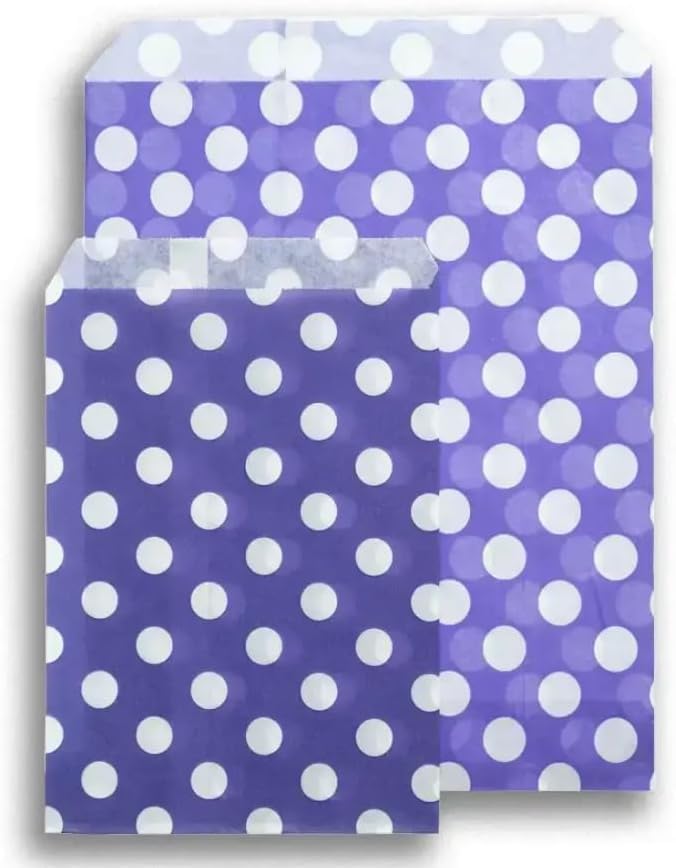 ezkart, Purple Polka, 5x7-100 Bags