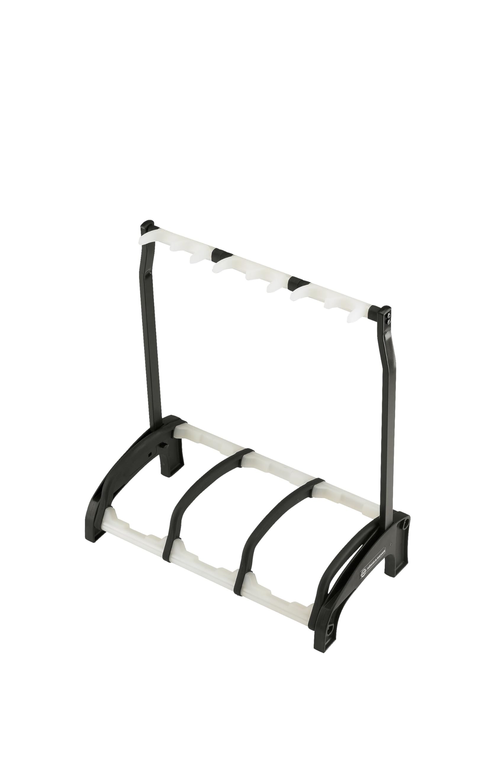 K&M 17513 3-fach Gitarrenständer Guardian 3 Schwarz mit transluzenten Elementen - Für Nitrolack geeignet
