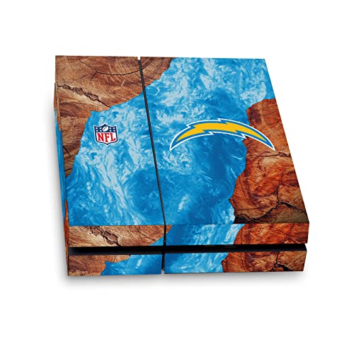 Skin vinyle NFL Los Angeles Chargers pour PlayStation 4 effet bois et résines