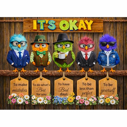 Puzzles para adultos 500 piezas, Rompecabezas de pájaros con estilo posados, flor imposible, para personas mayores y familia, 20.47x14.96 pulgadas, póster 1:1, letras en el reverso miniatura 1