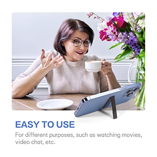 2 Pcs Foldable Cell Phone Kickstand For Desk,360°Rotation Adjustable Cellphone Ring Holder Finger Kickstand Compatible With Most Smartphones Tablets(Gun Black) #TOP1