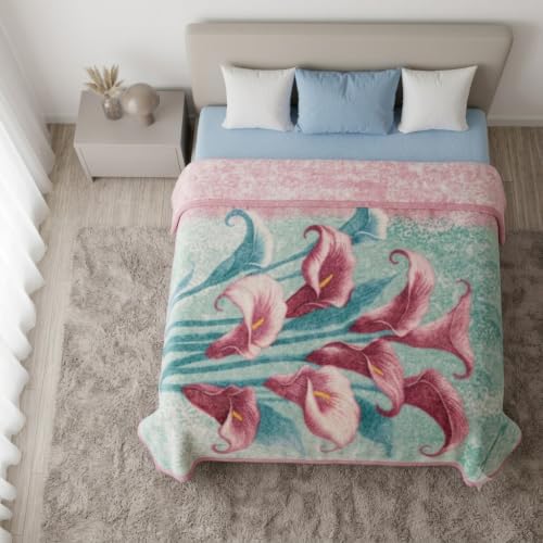 Image of ABRAZO Dreamy Wrap Mink Blanket for Double Bed | 570 GSM 3 Kg Single Ply | Ultra Soft Warm Blanket for Winter & AC Room | Quilt /Comforter /Dohar | 220 x 240 Cm