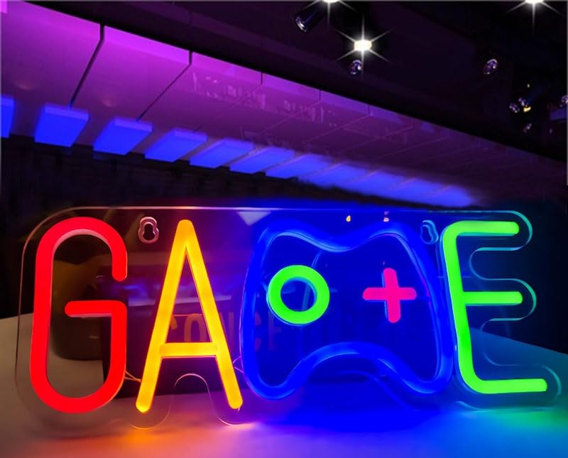 ネオンサイン NEON SIGN 装飾壁 室内 オーダーメイド　ガスタイプ Amazon.co.jp: ネオンサイン ゲームルーム ネオンライト ネオン