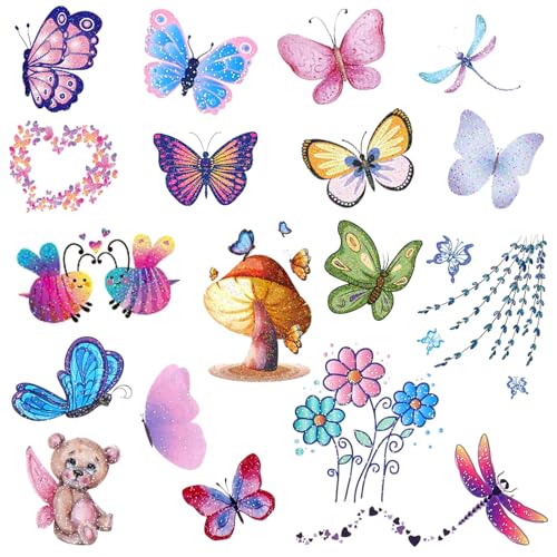 Temporäre Glitzer Schmetterlings Tattoos für...