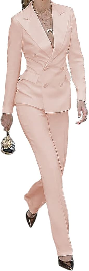 Women's Blazer Suits Two Piece Solid 