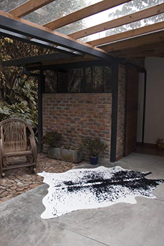 Decohides Cowhide Rug, Black/White #TOP2
