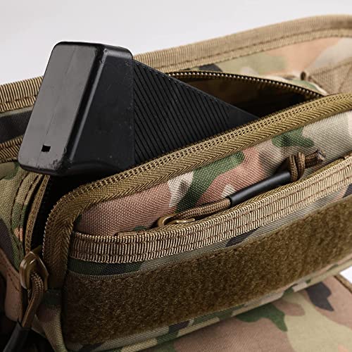 Antarctica Waterproof Military Tactical Drop Leg Pouch Bag Type B Cross Over Leg Rig Outdoor Bike Cycling Hiking Thigh Bag (Multicam) #TOP3