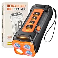 Antibell für Hunde 3X Ultraschall Anti Bell Gerät Hunde, Anti Bellen Gerä mit LED, Sicheres Hundetrainingsgerät, Wiederaufladbar Handgerät Hundegebell Stoppen, Antibell Ultraschall Gerät Innen Draußen