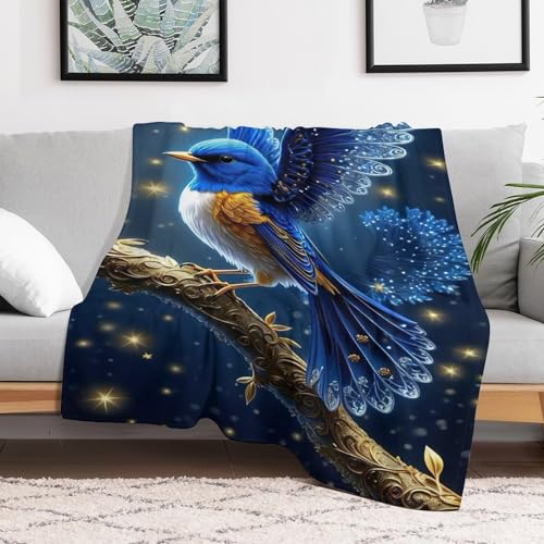 Couverture oiseau mignon contre le froid pour canapé et lit - 3
