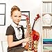 Eb Alto Saxophone - Beginner & Student Model, Professional Quality, Adult Size, Red Finish