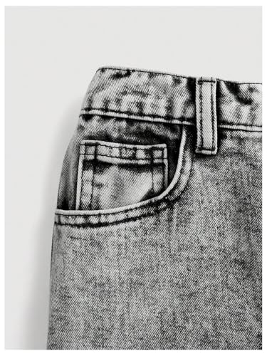 GORGLITTER Girl's Baggy Jeans Wide Leg Ripped High Elastic Waisted Denim Pants Cute Y2K Summer Trousers Streetwear3