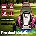 24V 8.5 MPH Electric Go Kart for Kids, 400W Powerful Drift Kart w/Front EVA Wheel & Metal Frame, Ride on Toy w/Music & Lights, Suspension, 2 Speed, 5 Point Harness, Crazy Cart for Ages 6+, Pink