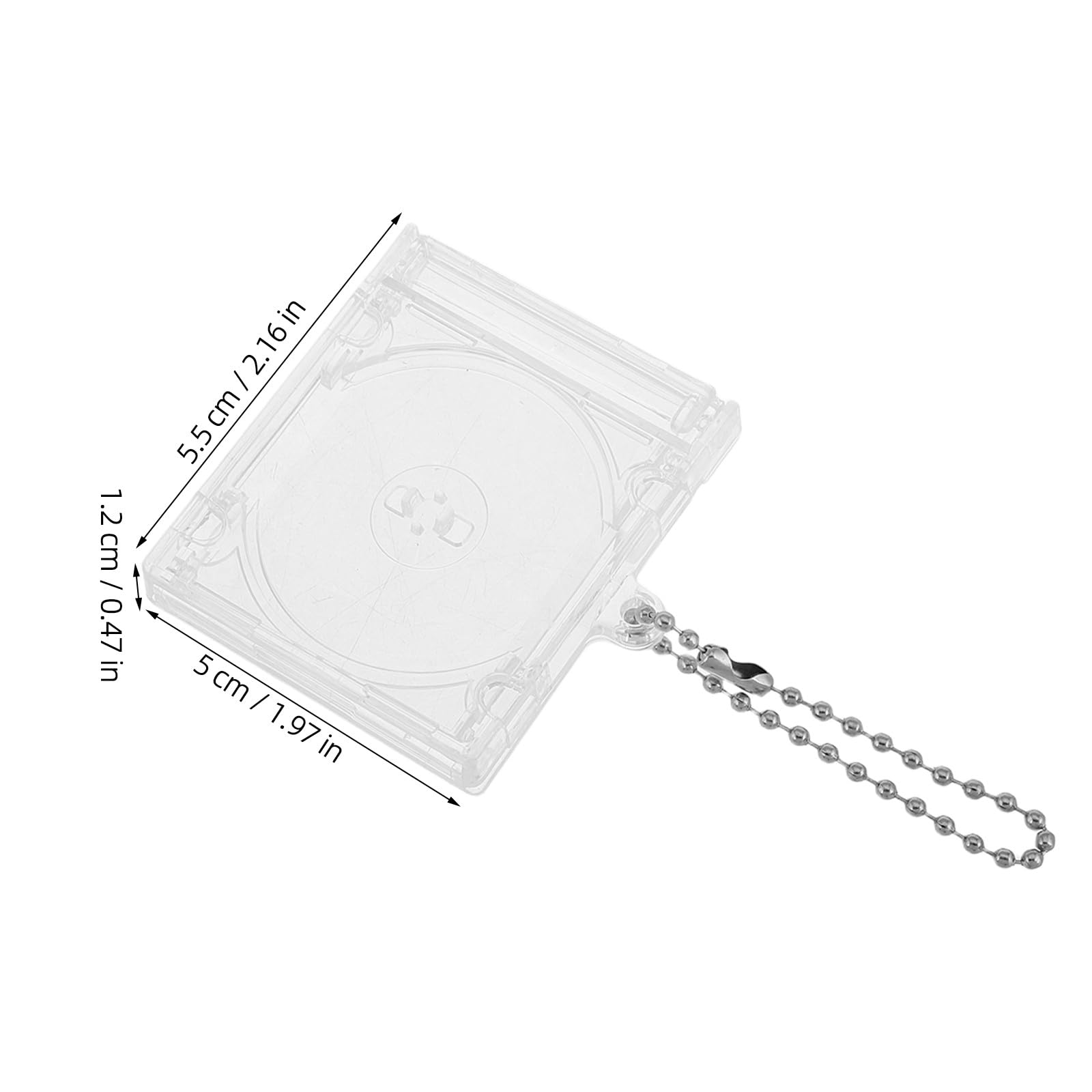 20 mini llaveros colgantes con CD, con cubierta de DVD transparente, para colgar en mochilas, bolsos o cualquier otra decoración.