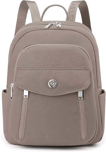 Collsants Mochila pequeña para mujer, mini mochila de nailon, mochila de moda, bolsa de viaje, Beige, Mochilas Daypack