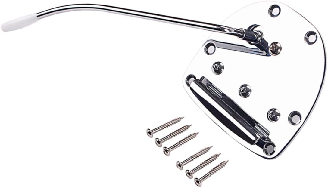 Hemoton 1set Electric Guitar Bridge Tailpiece for Jazz Top-loading Design Replacement Parts for Electric Guitars Silver