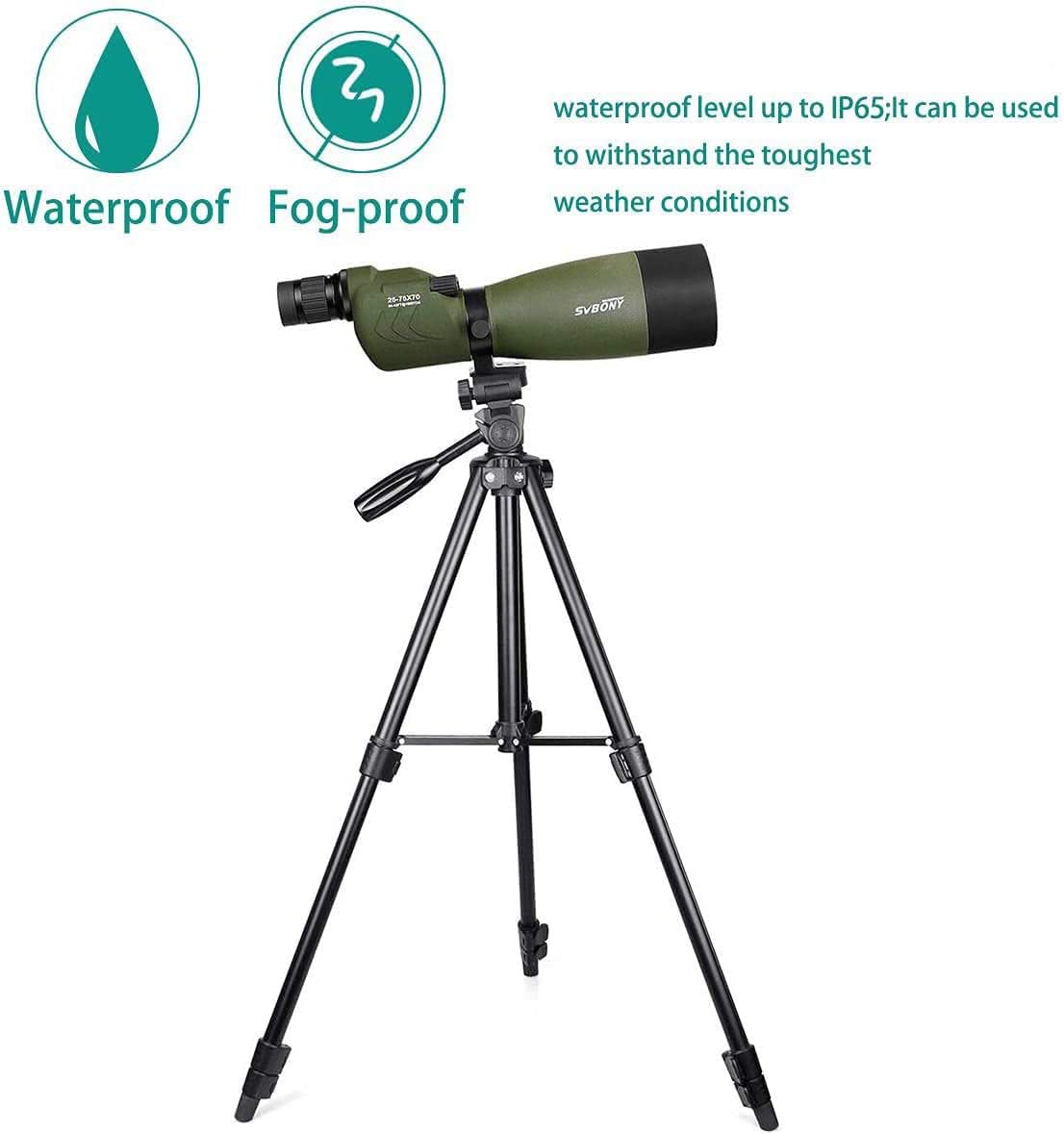 【美品】SVBONY SV17 25-75X70MM SV28PLUS 20-60x80 Spotting Scope With SLR Camera Photography