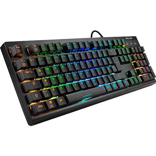 Sharkoon Skiller SGK30 Red, Mechanische Gaming Tastatur (mit RGB Beleuchtung, rote Schalter, N-Key-Rollover, 1000 Hz Polling Rate), 4044951030002