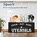 Imagen de Suli Soporte para utensilios de cocina extragrande con 4 compartimentos