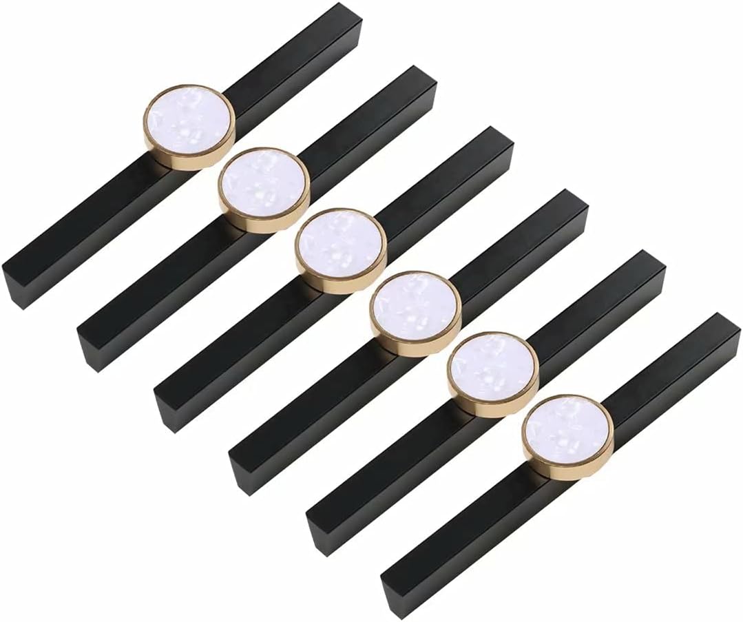 Vintage Ceramic Drawer Knobs,Cabinet Wardrobe Bow Pull Handles,6 pcs Solid for Furniture Drawer Knobs, Home Decor Furniture Drawer Pull Closet Door Hardware(Hole Distance 128 mm)