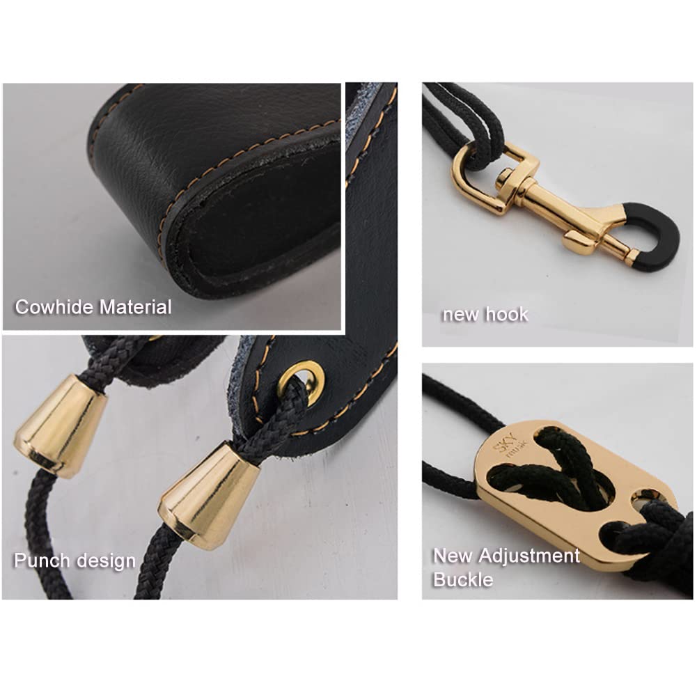 Sangle de Saxophone Confort - Cordon Rembourrée avec Crochet Métal pour Saxo Alto, Bande Souple