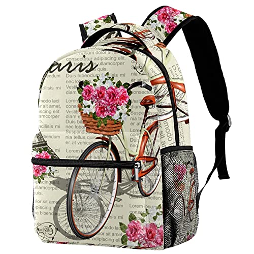 Sac à dos Paris Tour Eiffel style vintage avec porte-bouteille