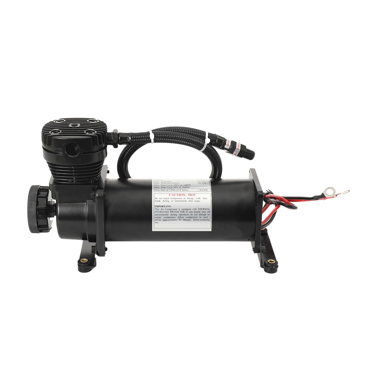 Luftfederung Kompressor, Automobile Luftkompressor-Kit, 200PSI Luftfederungskompressor Kit, 12V 23A Hochleistungskompressor Luftkompressor Geeignet für Autohupen, Luftfederungssysteme
