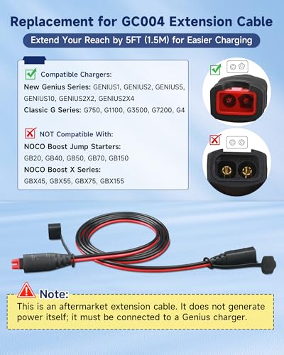 Image of GC004 X-Connect Extension Cable for NOCO, 14AWG 5FT 2-Pack