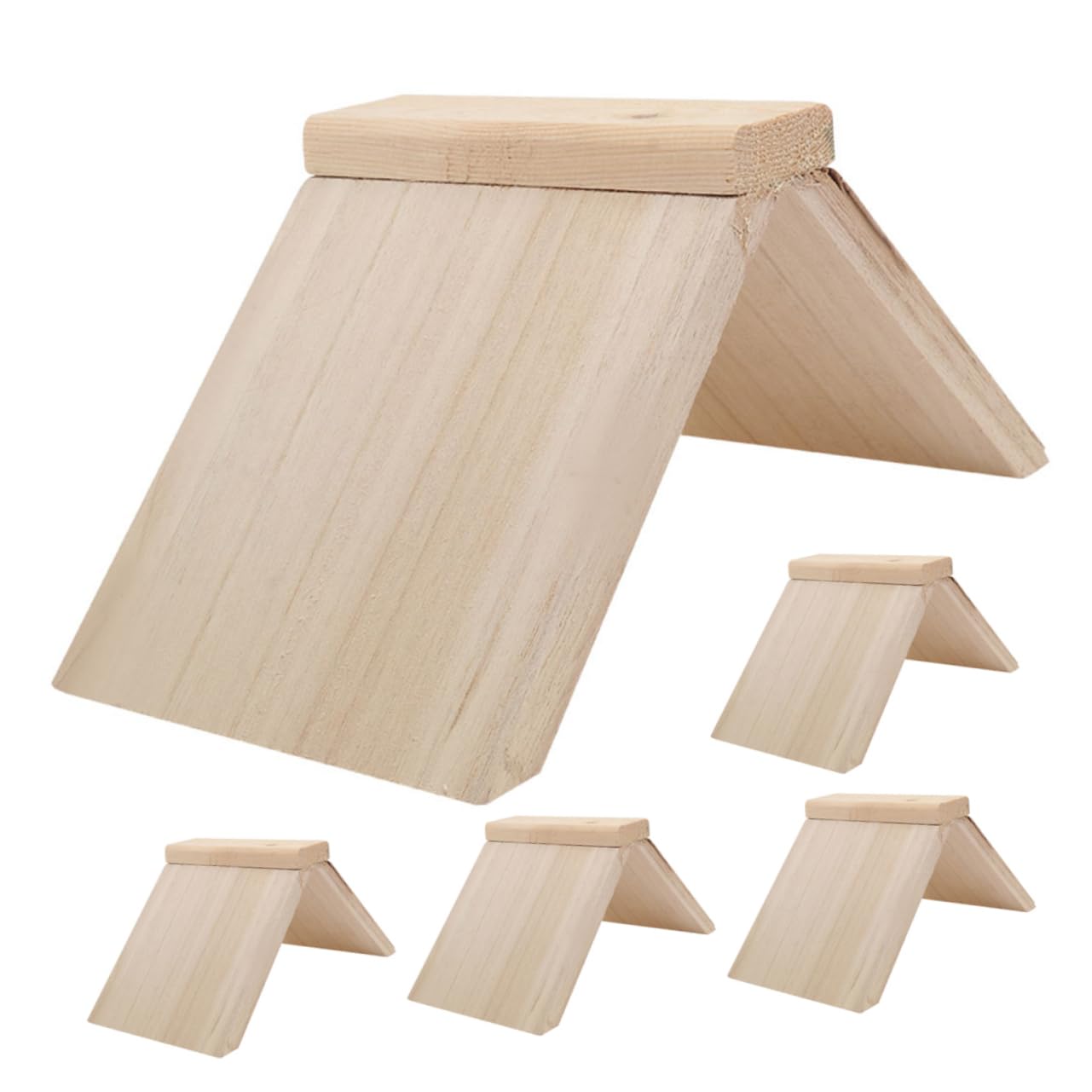 COLLBATH Lot De 5 Perchoirs à Pigeons en Bois Naturel Support Stable pour Oiseaux Surface Lisse Polie Adapté Cages à Oiseaux Et Pigeonniers Accessoire De Loisirs pour Perroquets Et