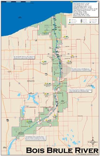Brule River Fishing Map Amazon.com : Bois Brule River 11X17 Fly Fishing Map : Fishing Charts And  Maps : Sports & Outdoors