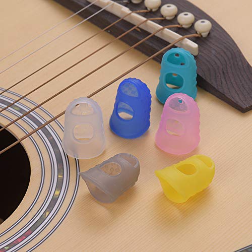 KKmoon 6 pcs guitarra dedo dedo protetores da ponta do dedo para guitarra ukulele iniciantes (entreg