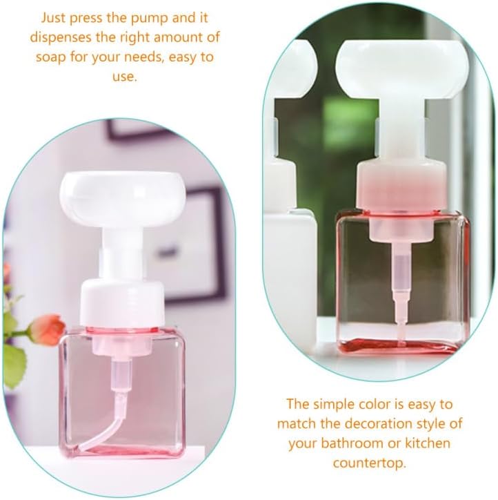 2Pcs Flower Foaming Soap Dispenser Flower Foam Dispenser Pump Bottle Refillable Pump Bottles for Bathroom Liquid, Shampoo, 250Ml - Image 6