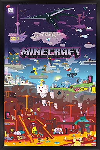 Poster Minecraft World Beyond cadre rigide pour éviter les affiches froissées