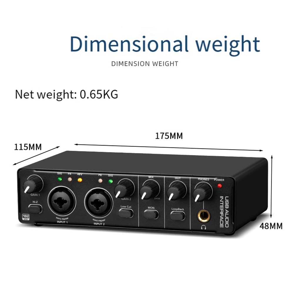 4 Canaux Interface Enregistrement Audio Externe Carte Son Professionnelle USB Ordinateur sans Pilote Carte Son Fonction D'Enregistrement pour L'Enregistrement du Chant