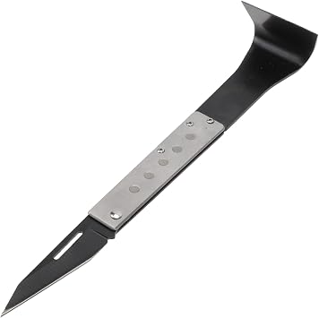Yardwe Stainless Steel Bark Removal Tool with Ergonomic Handle for Tree Debarking Pruning and Gardening Use Lightweight Hand Tool for Efficient Bark Stripping 6.29 X 1.57 X 1.18 Inches