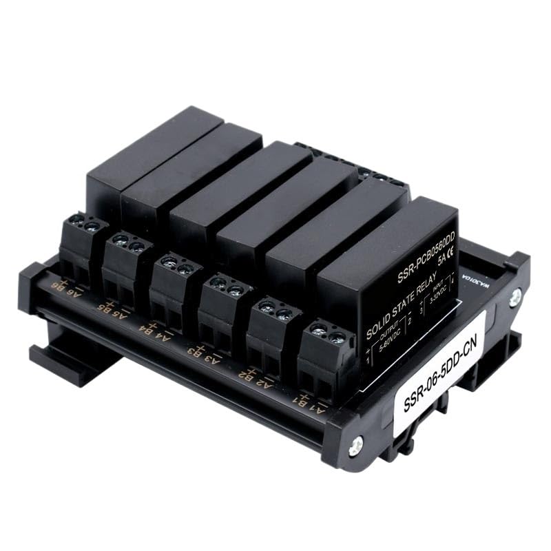 Module de relais statique 6 canaux 24V CC 5A conversion CC montage DIN