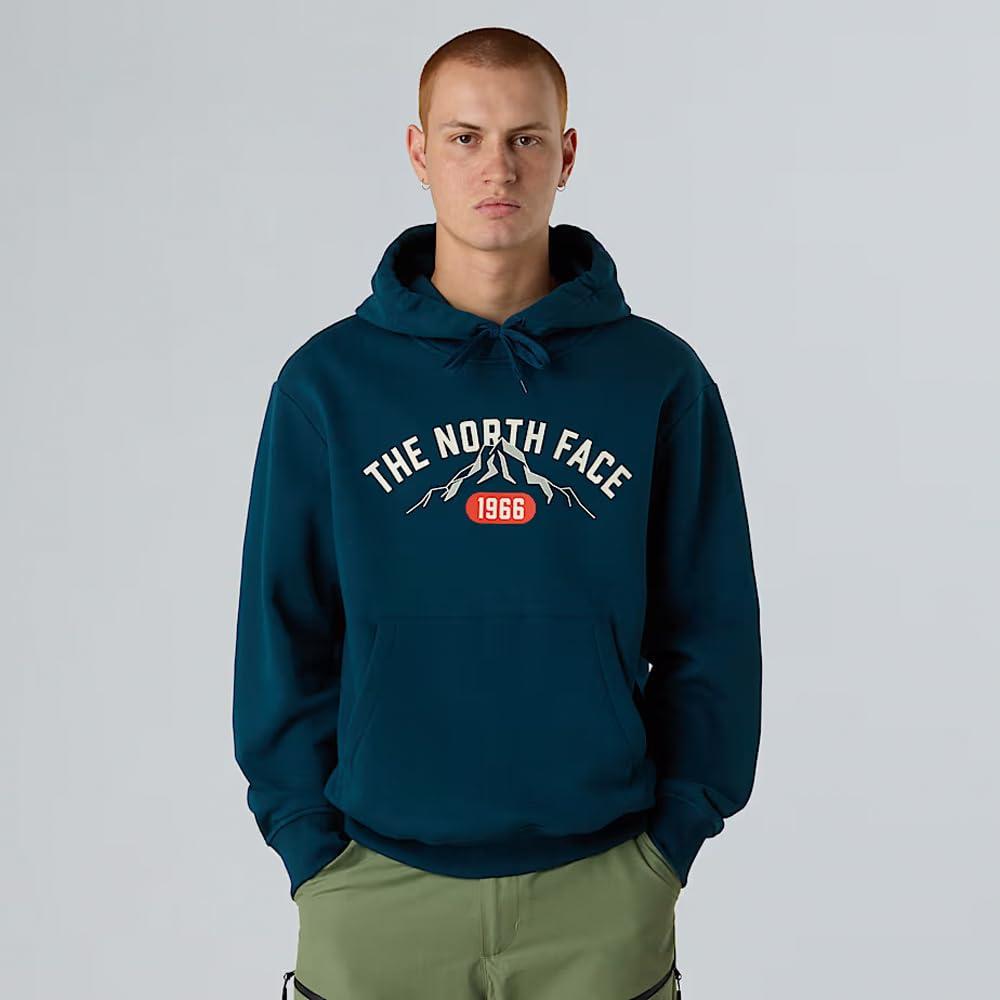 THE NORTH FACE NF0A89DJ1NO1 Men’s Hoodie Varsity Graphic Sweatshirt Herren Midnight Petrol Größe L
