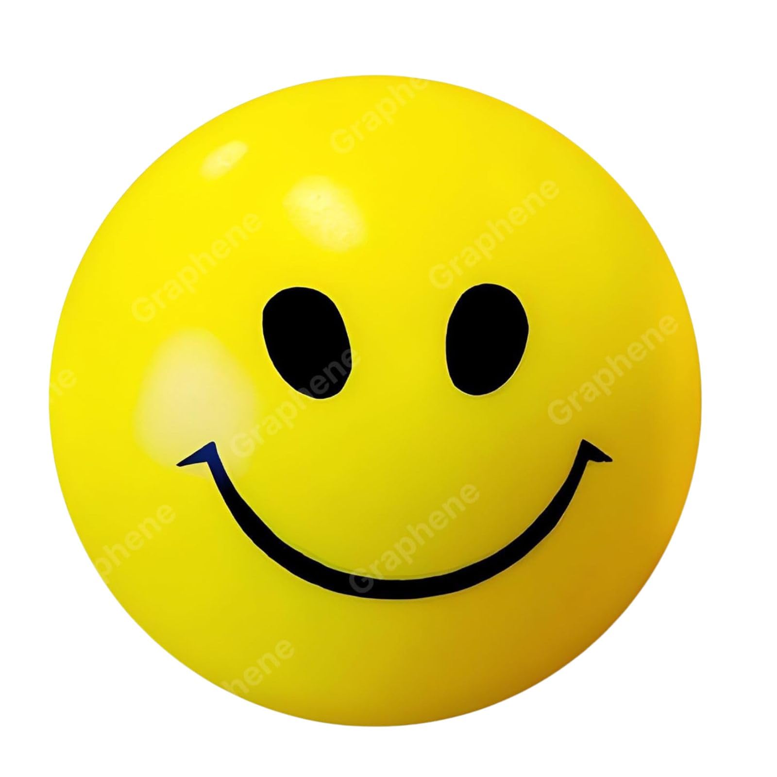 GRAPHENE Stress Relief Smiley Ball Yellow Emoji Happy Smiley Face Soft Squeeze Squishy Foam Sponge Balls Hand Exercise Playing Light Weight Non Toxic Toys for Kids Adults Baby Ball