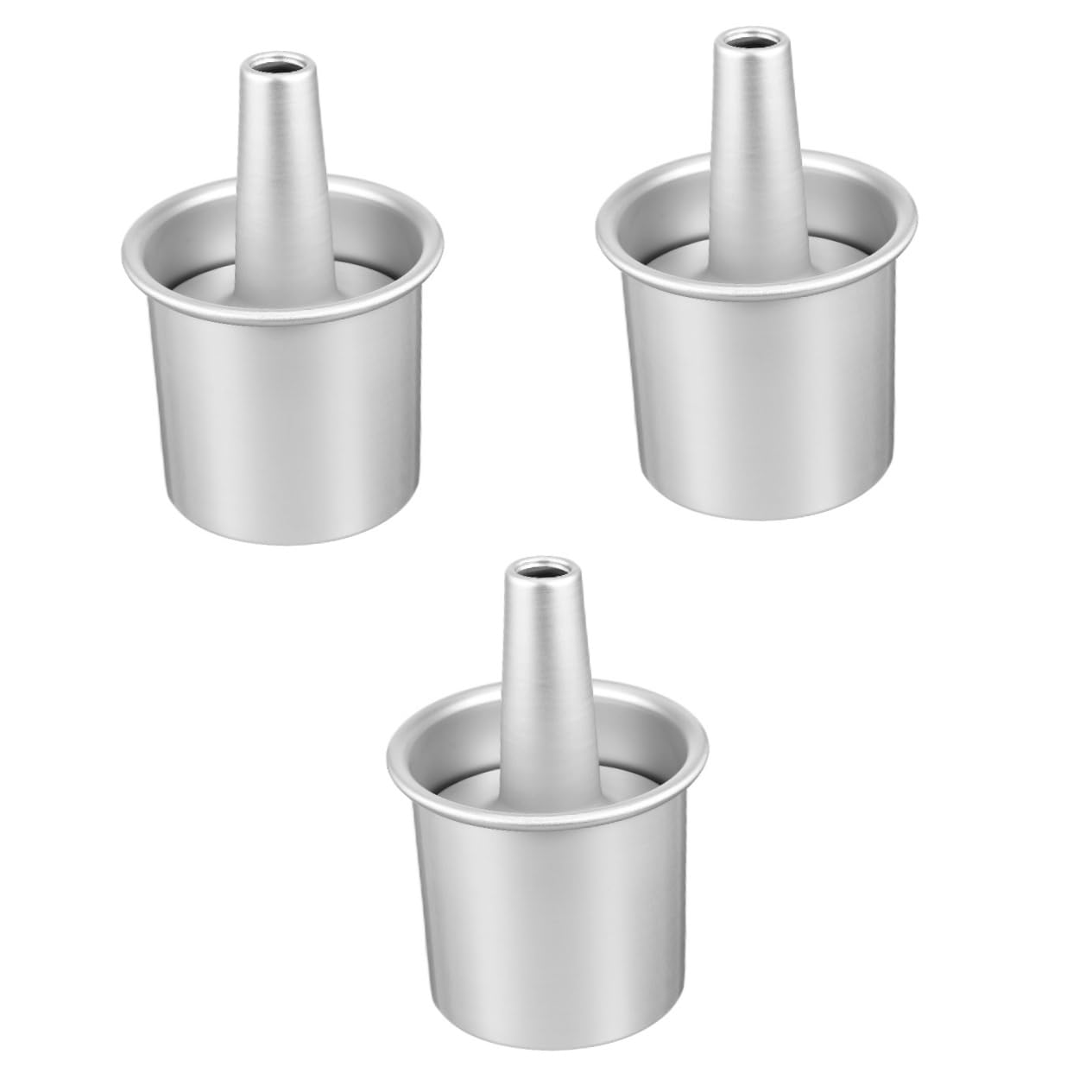 Hemoton 3pcs Hollowed Chiffon Cake Pan Removable Bottom Non-stick Tube Mold for Baking for Home Kitchen Bakeries and Desserts and Easy to