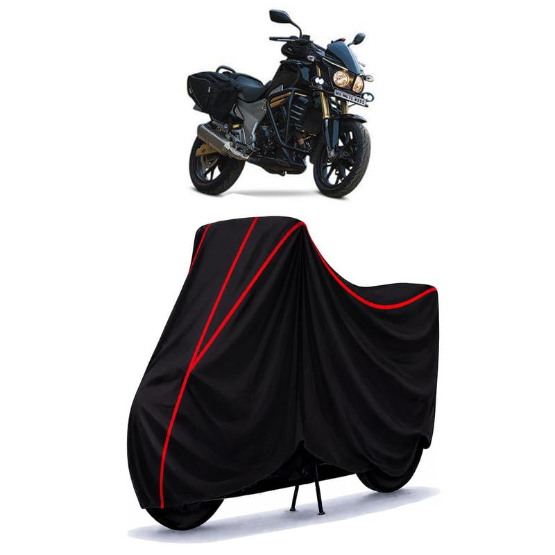 Image of Mojo 300 Water Resistant Bike Cover for All Motorcycles & Scooters | Heavy Duty Premium Taffeta Fabric | UV Protection, Dustproof, Scratchproof | All Weather Two Wheeler Body Cover with Elastic Bottom