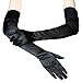 Women Elbow Length Stretch Satin Gloves Elegant Evening Style For Prom Wedding And Vintage Fashion
