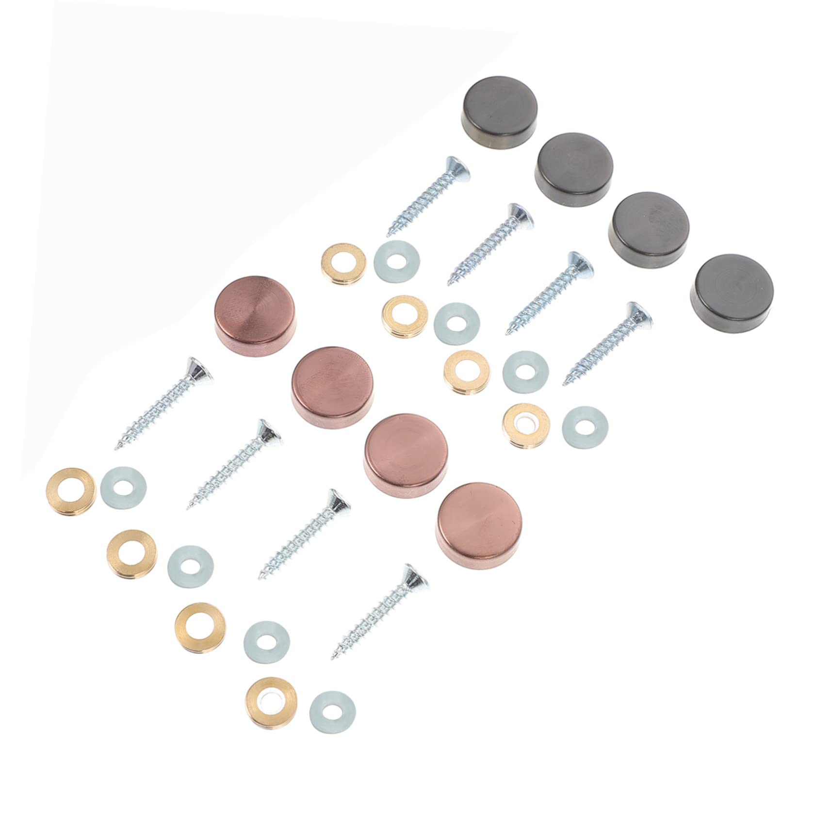 FUNOMOCYA Unique Decorative Nails Stainless Steel Silver Screws Screw Covers Board Mounting