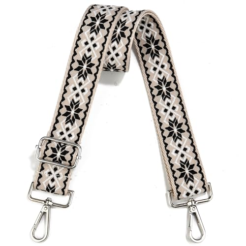 Image of Crossbody Straps for Purses Silver Hardware Purse Strap Wide Shoulder Strap Adjustable Replacement