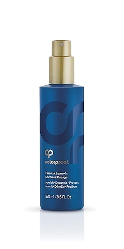 Esencial incoloro, sin enjuague, 8.5 onzas, para todo tipo de cabello tratado con color, prepara, imprima y protege, desenreda y repara, sin