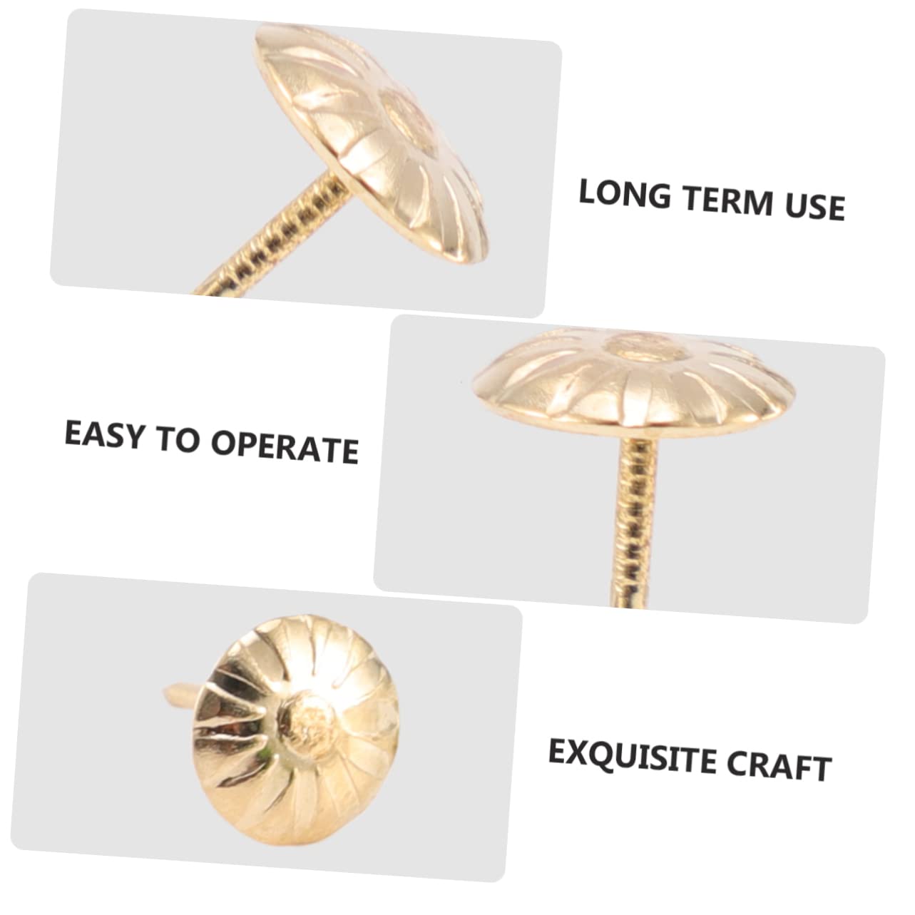 KALLORY Antique Sofa Nails 500pcs Decorative Nails Iron Thumb Tack Furniture Decor DIY Projects