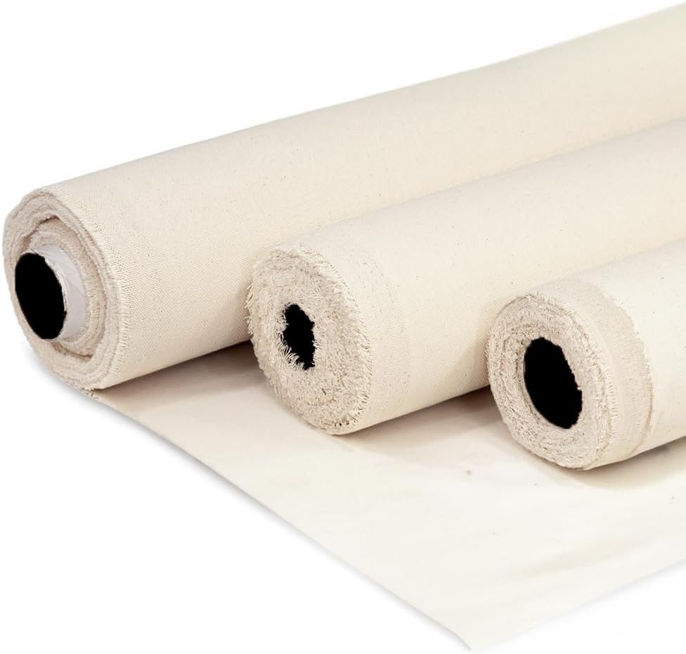 Barcelonetta  Tela de lona  Pato de algodón  Mediano  Natural 7 oz  60 pulgadas de ancho  Arte y manualidades, respaldos, fundas, manteles