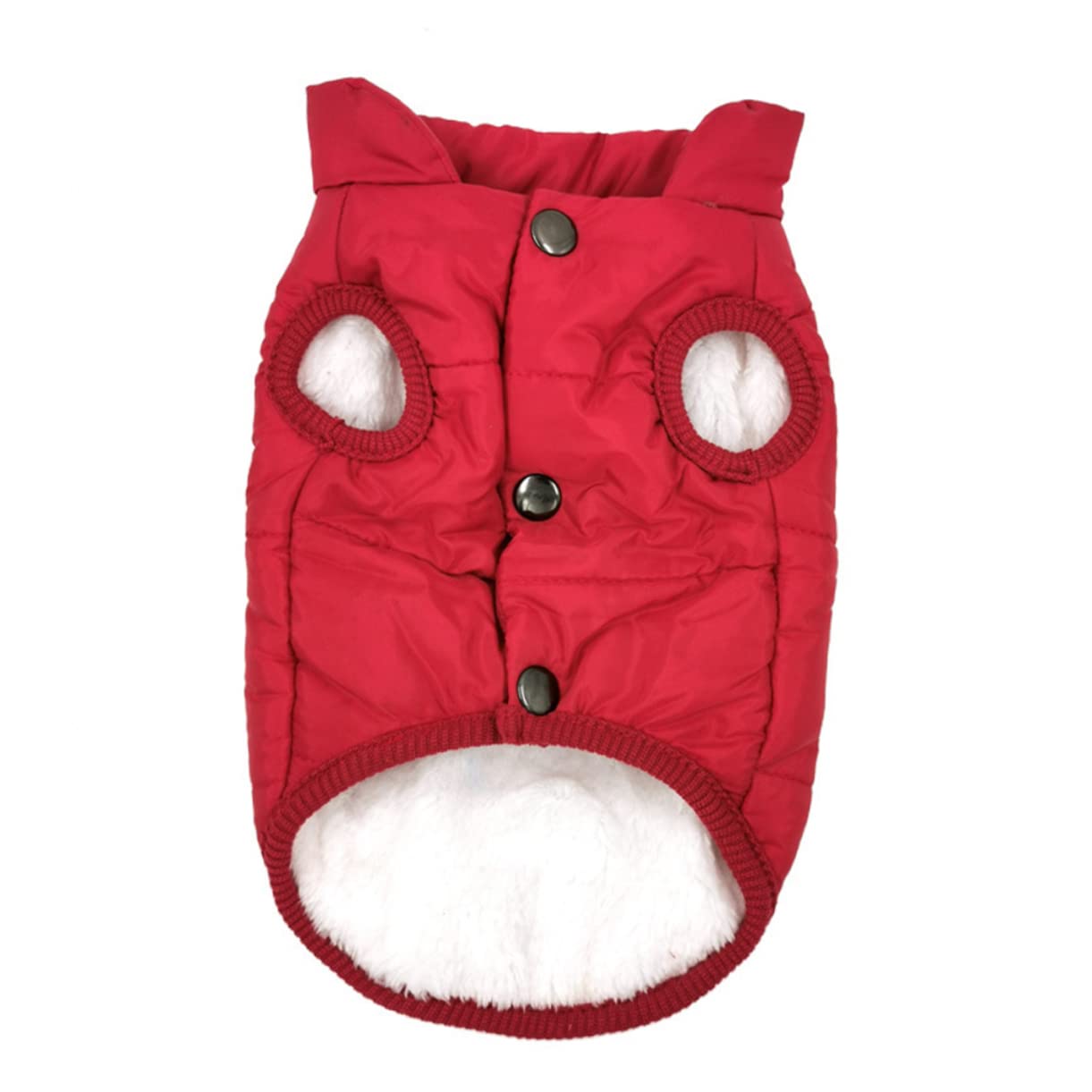 FRCOLOR 3pièces Gilet Hiver pour Chien Veste Chaude Et Confortable pour Animaux De Compagnie Vêtement Extérieur pour Promenades Hiver Rouge XS