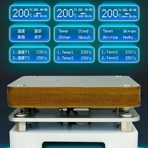 YUMILI T55 Preheating Soldering Station, Soldering Hot Plate PCB SMD, 25V 95W Welder Heating Plate, Rework Heater - Image 4