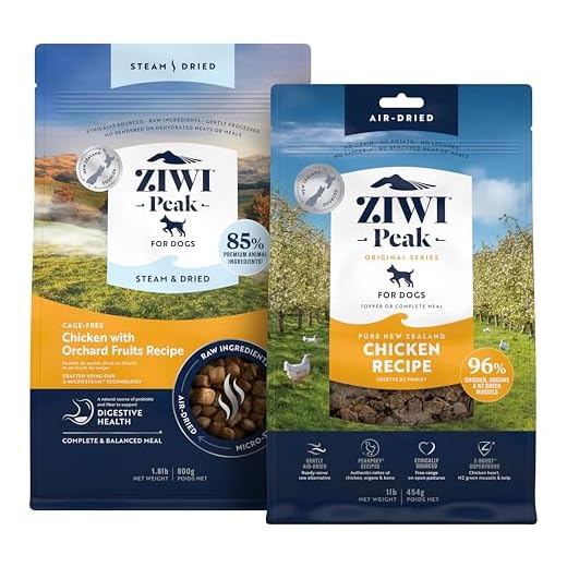 ZIWI Peak Dog Food Bundle - Steam & Dried Chicken With Fruits (28.8oz) + Air-Dried Chicken (16oz)