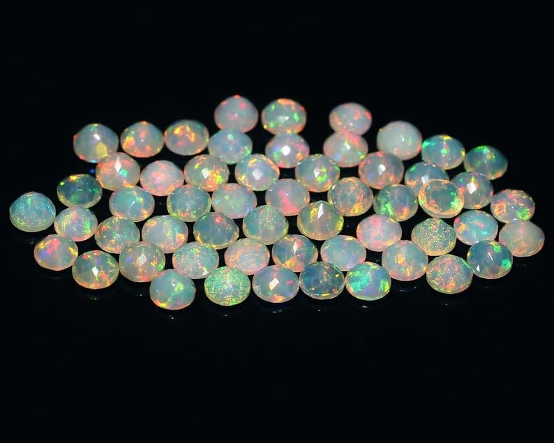 Opale éthiopienne 7mm AAA, finis les reflets ternes grâce au cabochon naturel multi fire